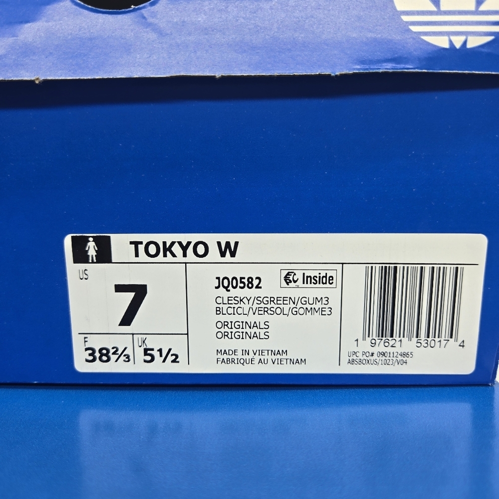 adidas Women's Tokyo JQ0582 Clear Sky Solar Green Gum Shoes Size 7 New - Picture 8 of 8